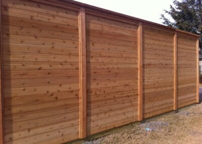 Cedar fence installation by Spring Creek Fence and Gate - Expert craftsmanship
