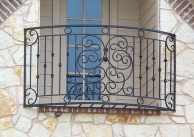 Elegant outdoor stair railings by Spring Creek Fence and Gate