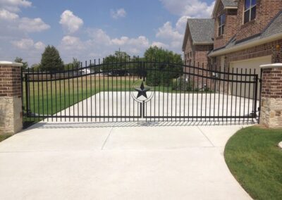 Exquisite Iron Drive Gate in Spring Creek Fence and Gate's Portfolio