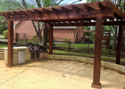 Custom Patio Pergola by Spring Creek Fence - Outdoor Living at its Finest