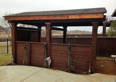 Stylish Patio Pergola Design by Spring Creek Fence and Gate